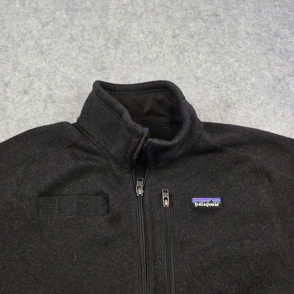Patagonia Better Sweater Jacket Mens Large Black Full Zip Fleece Veterinarian